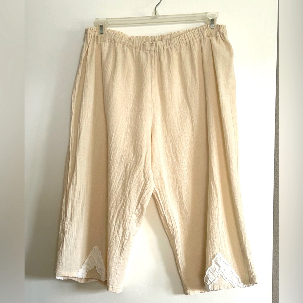 Oh My Gauze 3 Crop Pants Cream xxl